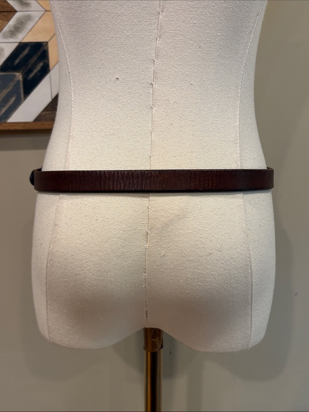 Ralph Lauren Collection Brown Leather Double Buckle Concho Chain Belt size Small - Picture 4 of 16